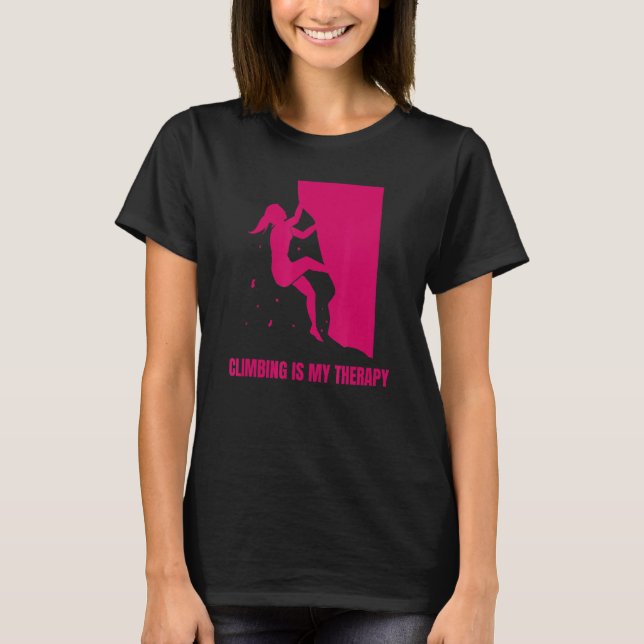 Camiseta Escalar es mi peñón Terapia escalando Boulderer (Anverso)