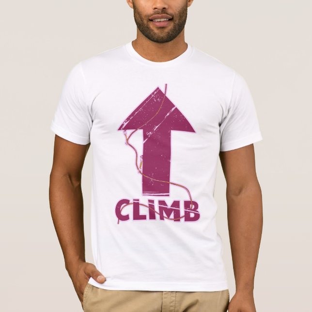 Camiseta Escalar la cuerda de escalada (Anverso)