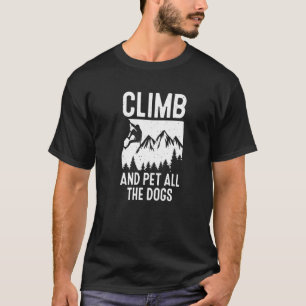 Camiseta Escalar mascotas todos los perros bouldering monta