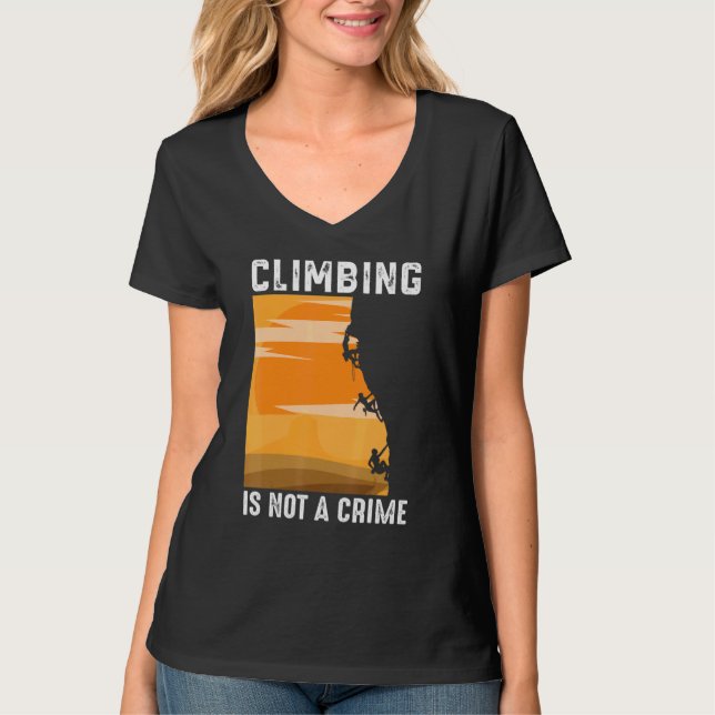 Camiseta Escalar no es un crimen montañista (Anverso)