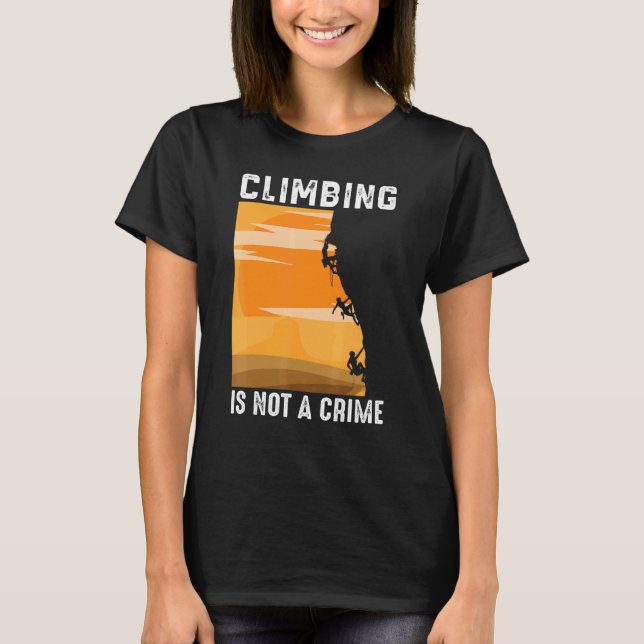 Camiseta Escalar no es un crimen montañista (Anverso)