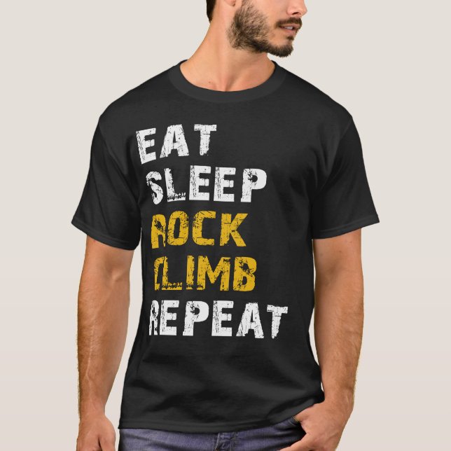 Camiseta escalar roca para dormir (Anverso)