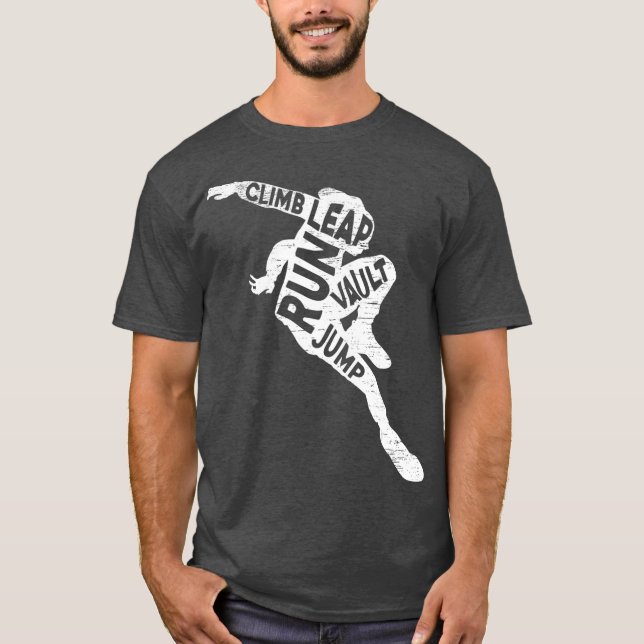 Camiseta Escalar Salto Correr Bóveda Salto Parkourier Parko (Anverso)