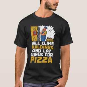 Camiseta Escalará Edificios Y Tendrá Alambres Para Las Elec