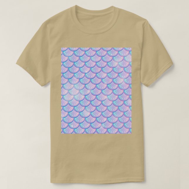 Camiseta Escalas de sirena moradas y azules 2 (Diseño del anverso)