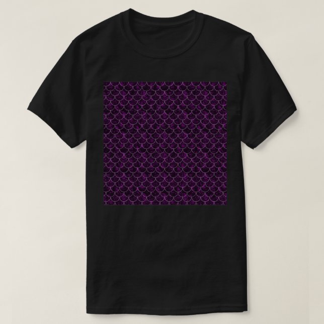 Camiseta Escalas de sirenas de niebla morada (Diseño del anverso)