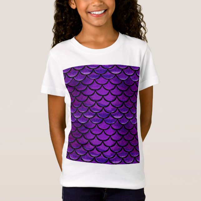 Camiseta Escalas de sirenas moradas y azules (Anverso)