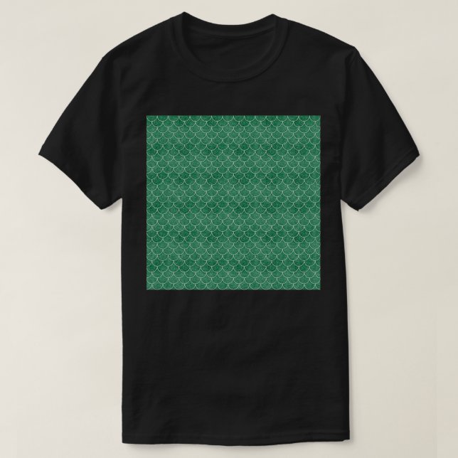 Camiseta Escalas de sirenas verdes (Diseño del anverso)