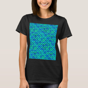 Camiseta Escalas del azul de la aguamarina