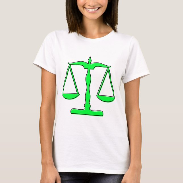 Camiseta escalas del oddRex de la justicia (Anverso)