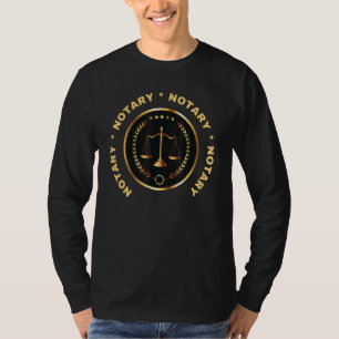Camiseta Escalas legales notariales Notarize Stamp Sellador