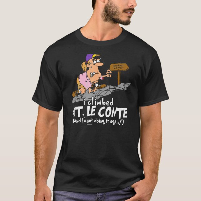 Camiseta Escalé el monte LeConte y no lo haré otra vez. (Anverso)