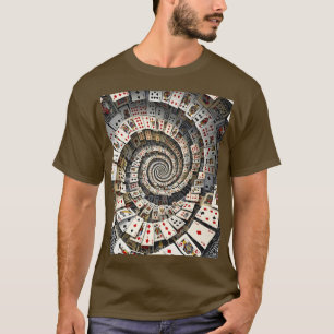 Camiseta Escalera de tarjetas de caracol de espiral suave