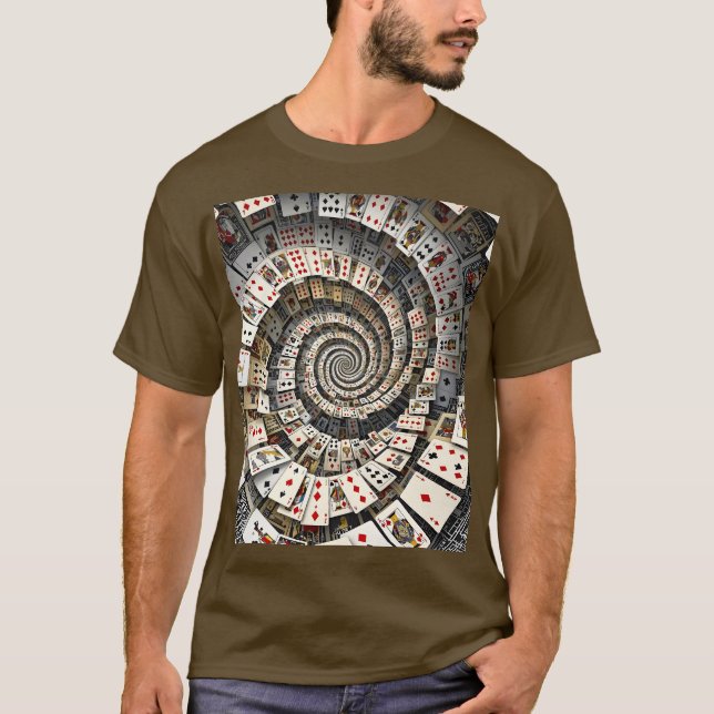 Camiseta Escalera de tarjetas de caracol de espiral suave (Anverso)