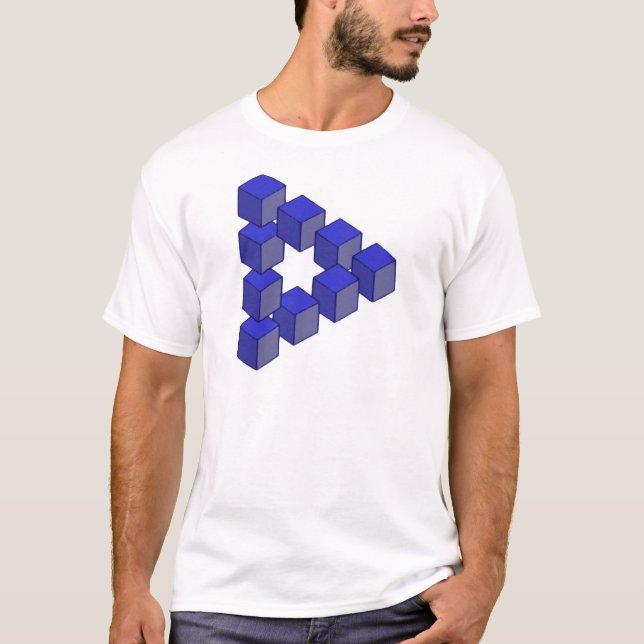 Camiseta Escalera imposible de la ilusión óptica de los (Anverso)
