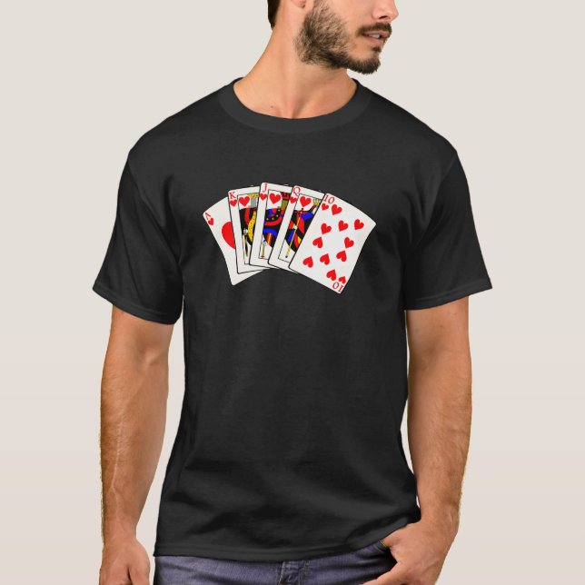 Camiseta Escalera real de los corazones (Anverso)