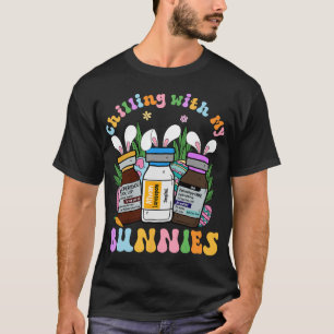 Camiseta Escalofríos Con Mis Bunnies Enfermera Icu B52 Med 