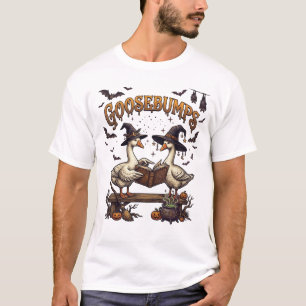Camiseta Escalofríos Halloween Gansos Brujas Sombreros Libr