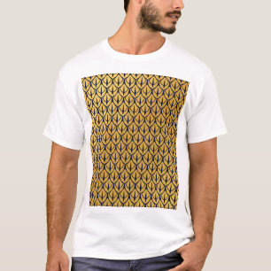 Camiseta Escamas de Dragón Art Déco - Escamas Azules y Dora