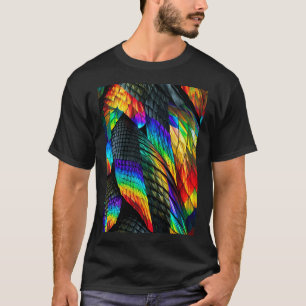 Camiseta Escamas luminiscentes arcoíris