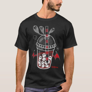 Camiseta Escándalo Ghos-Tea Spooky Boba Emo Gótico Alt Rojo