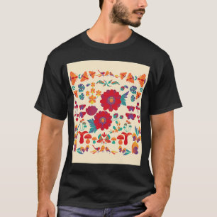 Camiseta Escándalo rojo Beige Flor Étnica de otoño Cae Mi