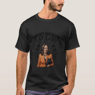 Camiseta Escandalosa gata sin hijos votando Kamala Harris H