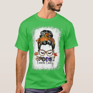 Camiseta Escandaloso Lunch Lady Funny Messy Bun Bleached Ha