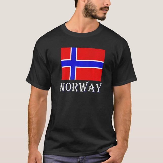 Camiseta Escandinavia Bandera noruega País nórdico Noruega (Anverso)