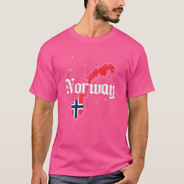 Camiseta Escandinavia Bandera noruega País nórdico Noruega (Anverso)