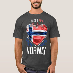 Camiseta Escandinavia Chica noruego regalo Orgulloso Norueg