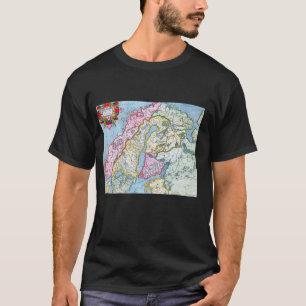 Camiseta Escandinavia Mapa Gerardus Mercator Escandinavia O