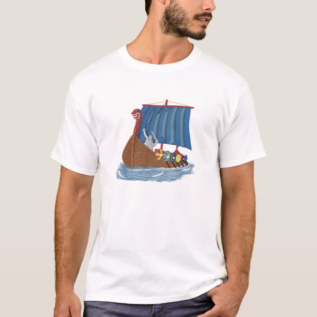 Camiseta Escandinavo de la nave de Viking del sueco (Anverso)