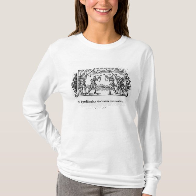 Camiseta Escandinavos que usan sus flechas (Anverso)