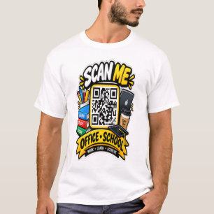 Camiseta Escanéame Código QR Oficina Escuela Pegatina – Ens
