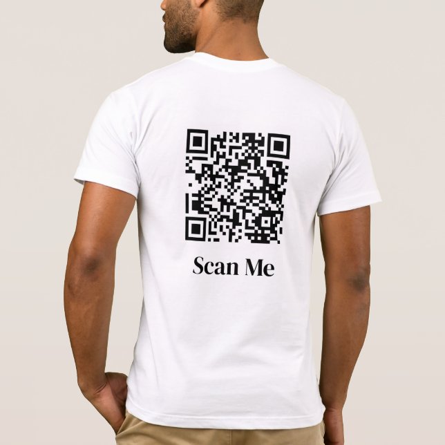 Camiseta Escanéame Código QR Personalizado (Reverso)