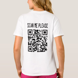 Camiseta Escanéame por favor código QR - Sonríe, es gratis