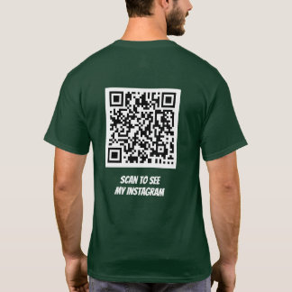Camiseta Escanear el código QR en Instagram, Twitter, Faceb