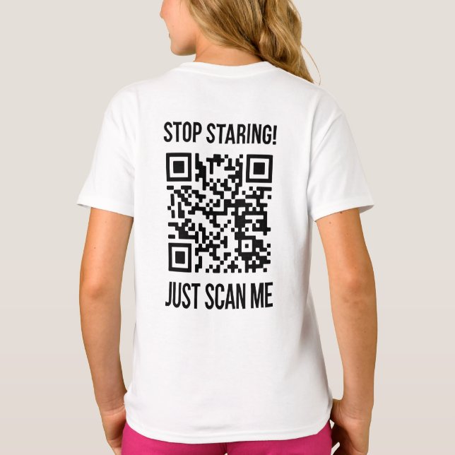 Camiseta Escanear el código QR para un impulso motivador (Reverso)