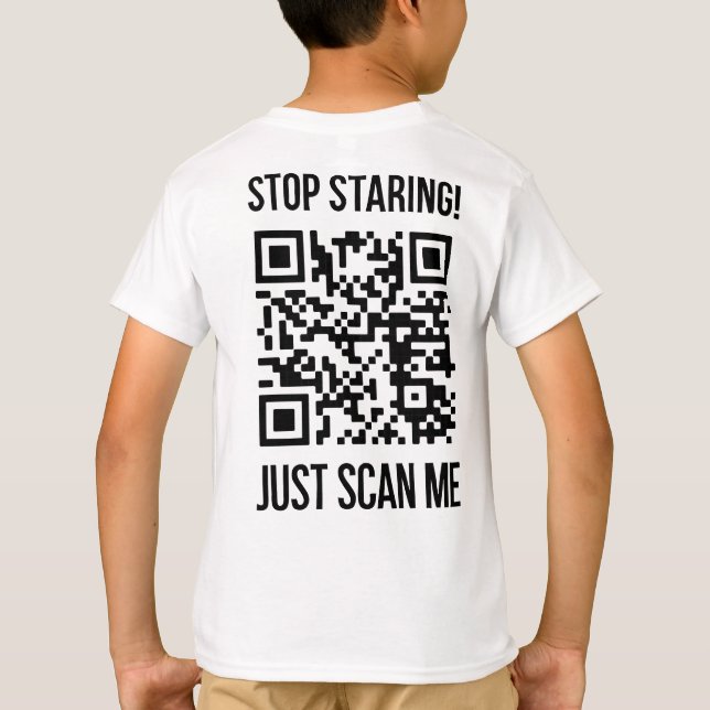 Camiseta Escanear el código QR para un impulso motivador (Reverso)
