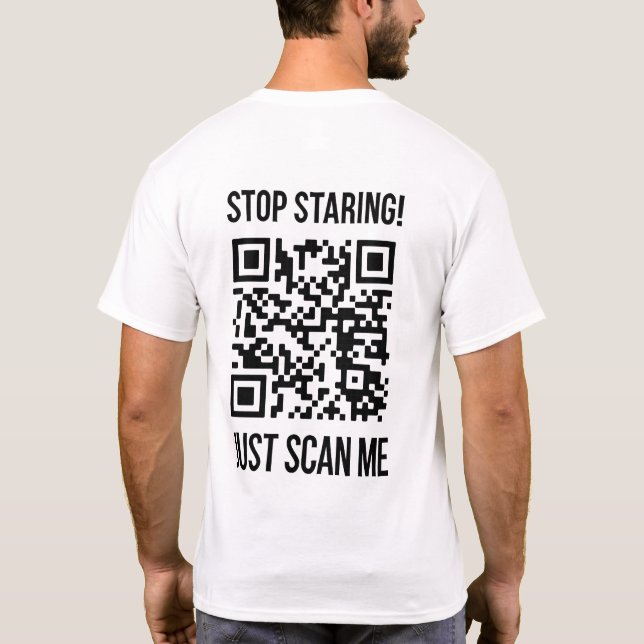 Camiseta Escanear el código QR para un impulso motivador (Reverso)