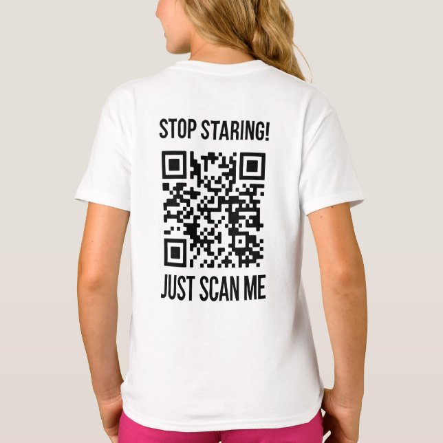 Camiseta Escanear mi código QR: crear tu futuro (Reverso)