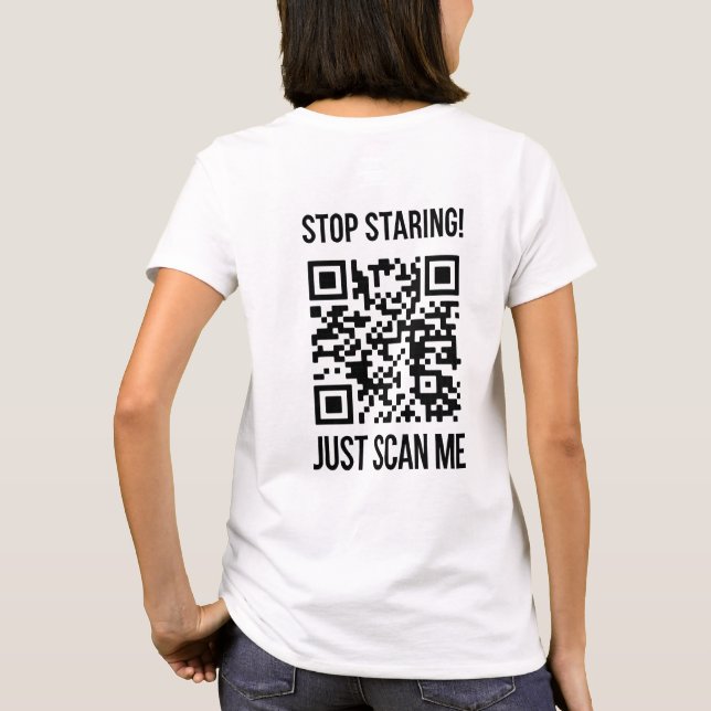 Camiseta Escanear mi código QR: crear tu futuro (Reverso)