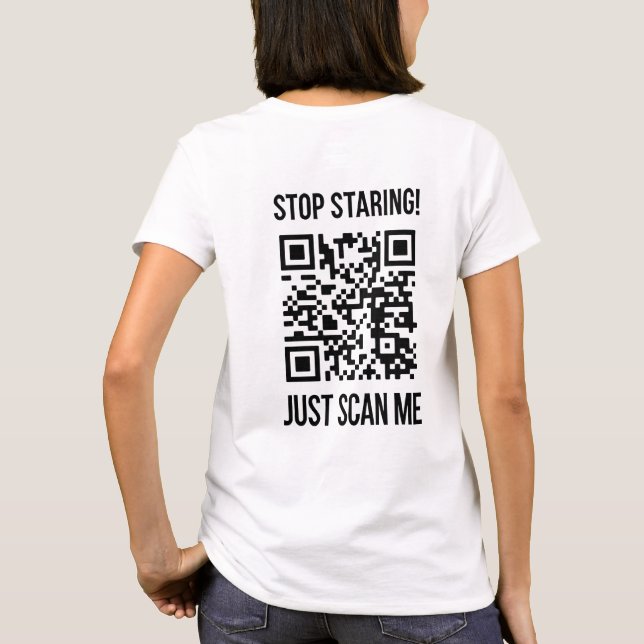 Camiseta Escanear mi código QR: Elegir la amabilidad todos  (Reverso)