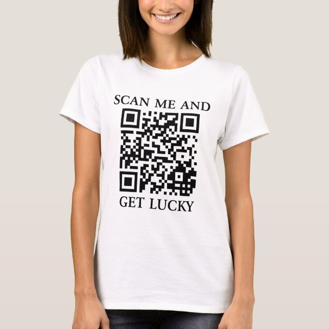 Camiseta Escanearme Y Tener Suerte (Anverso)