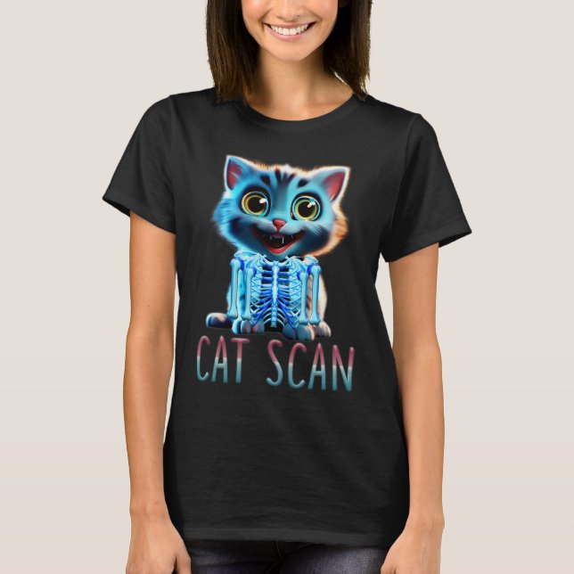 Camiseta Escaneo De Gatos Ct Scan Halloween Rad Meme De Ray (Anverso)