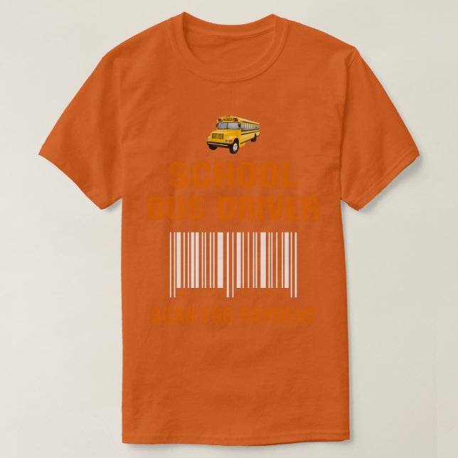 Camiseta Escaneo de la profesión del conductor del autobús  (Diseño del anverso)