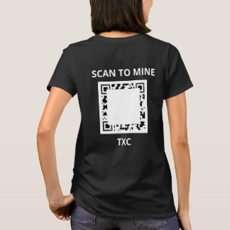 Camiseta Escaneo de moneda Texit PARA MINAR logotipo oficia