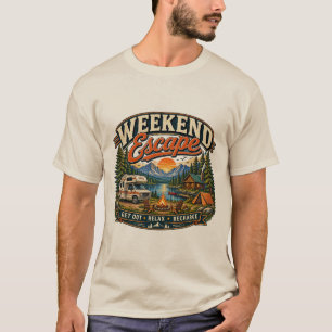 Camiseta Escapada de fin de semana Camping RV Lago de monta