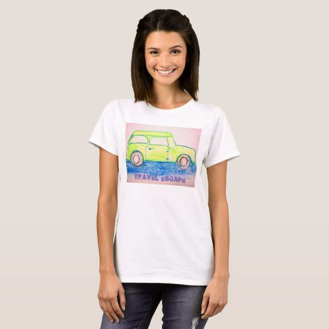Camiseta Escapada de viaje de Guay Green Car (Anverso completo)